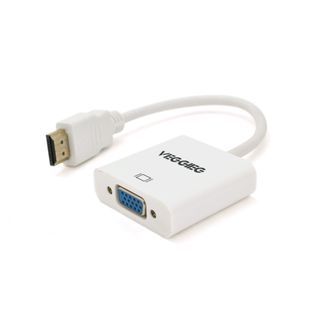 Конвертер VEGGIEG H-V1W HDMI (папа) на VGA(мама) 25cm, White, Пакет 2000000196084YT фото