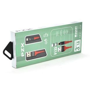 Кабель магнитный PZX V133, Micro-USB, 3.1A, Red, длина 1м, BOX 2000000170947YT фото