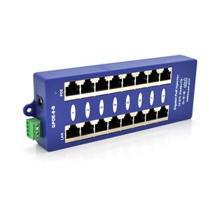 8-портовий POE-інжектор живлення, з 8xRJ45 портами Ethernet 10/100/1000Мбіт/с, IEEE802.3af/at, 12-57V, PIN45+/78- 53090531489E фото