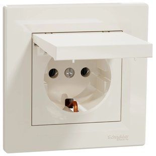 Розетка с крышкой, с заземлением Schneider Electric Asfora EPH3100123 99-00015595VIAT фото