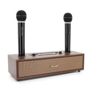 Колонка Kisonli G102 Bluetooth 5.3 Two microphone 2х8W 1800mAh USB/TF/BT/AUX DC: 5V BOX Brown Q8 2000000312897YT фото