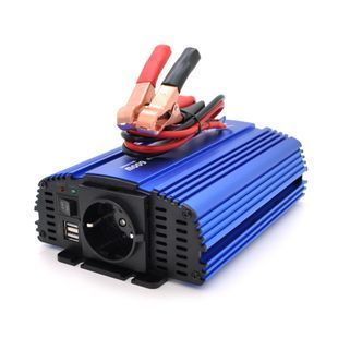 Інвертор напруги Tommatech MS-600 12V/220V 600W з апроксимованою синусоїдою 1Shuko USB клемні проводи АЗП+ затискачі Q15 2000000294438YT фото