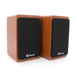 Колонки Kisonli X23BT 2x5W USB/AUX/BT DC 5V/1-2A Дерев'яні BOX Q12 2000000313313YT фото