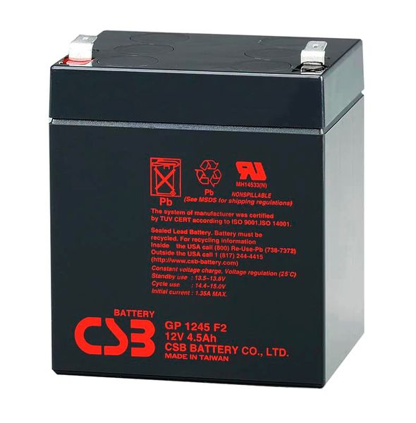 Аккумуляторная батарея CSB GP1245F2, 12V 4.5Ah (90 х70х100 (105)) Q10 2FC0248A2F74 фото