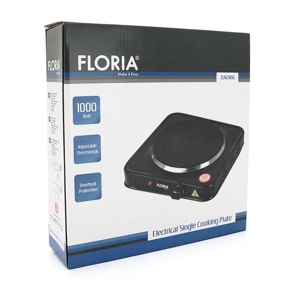 Электроплита FLORIA ZLN2806 (диск), 1000Вт, Box EF9C8D109035 фото