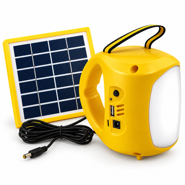 Акумуляторний LED-ліхтар Power Master з сонячною панеллю та USB eve2020 фото