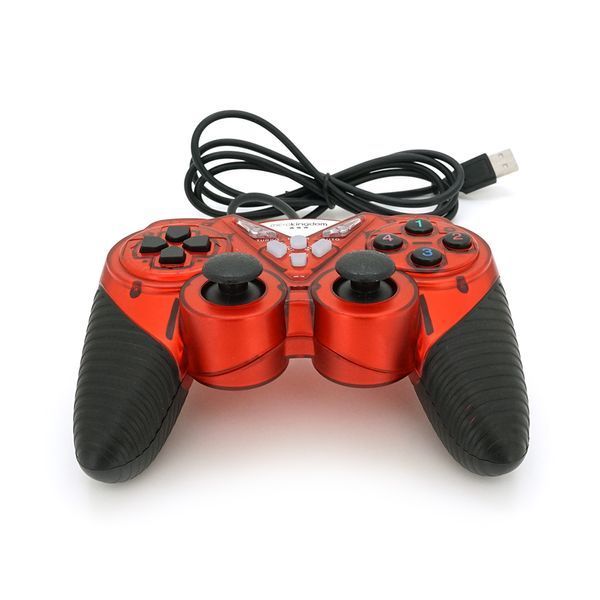 Геймпад Brazzers BR-8600 проводной для ПК, USB 2.0, Double Shock, Red, Blister 2000000360096YT фото