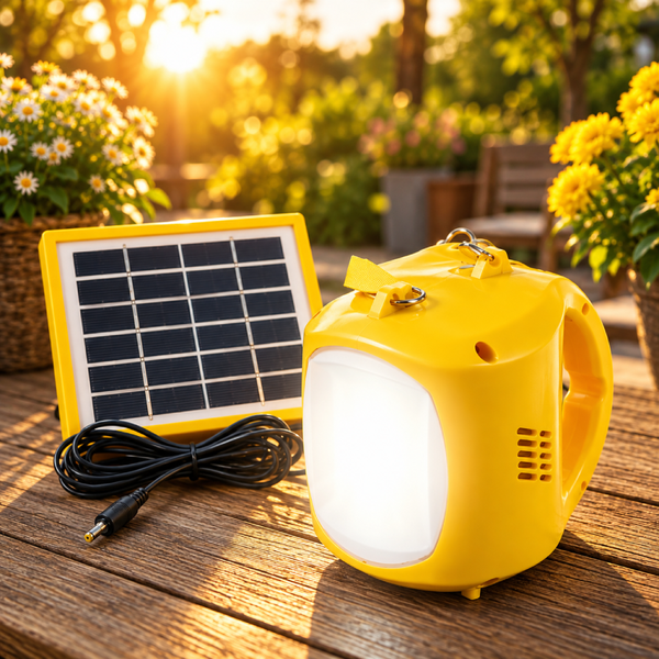 Акумуляторний LED-ліхтар Power Master з сонячною панеллю та USB eve2020 фото