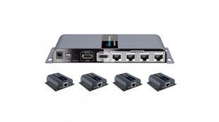 HDMI спліттер LKV714PRO на 4 порти по cat6 до 40 м PoC 55493FORS фото