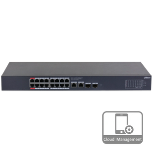 16-портовый гигабитный управляемый PoE коммутатор DH-CS4220-16GT-190 с 16/POE 100Мбит + 2/UP-Link 1000Мбит + 2/SFP 1000Мбит, 440x220x44 мм 2000000354149YT фото