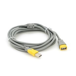 Подовжувач USB 2.0 V-Link AM/AF 3.0m 1 ферит Grey/Yellow 2000000101323YT фото