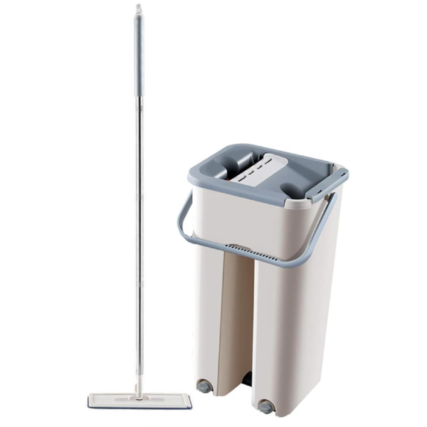Швабра з відром і самоотжимом Spin Mop 360 мікрофібра 6 л eve1423 фото