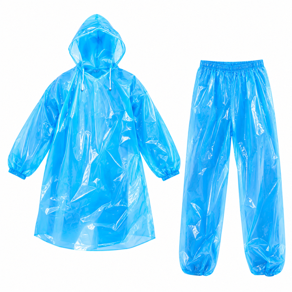 Дождевик Raincoat Set комплект плащ и брюки, голубой eve1924 фото
