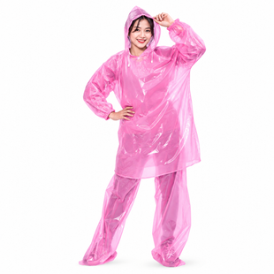 Дощовик Raincoat Set комплект плащ і брюки, рожевий eve1925 фото