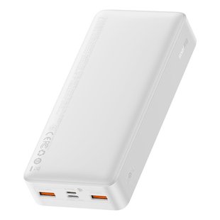 Powerbank Baseus Bipow 20000mAh, Input:5V/2A/3A,9V/2A(microUSB,Type-C), Output:5V/3A,9V/2A,12V/1.5A(2хUSB),Q40,plastic,White A79EDCA0D467 фото