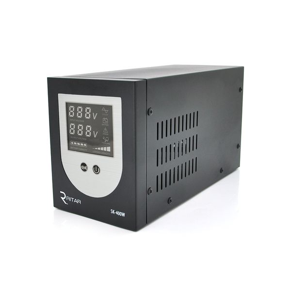 ДБЖ з правильною синусоїдою Ritar SK-600VA (400W), DC: 145-275V, AC: 230V, LCD-дисплей, 1Shuko socket, 12V під зовнішню батарею, струм заряду 10/15А, Q4 B508906A3A1B фото