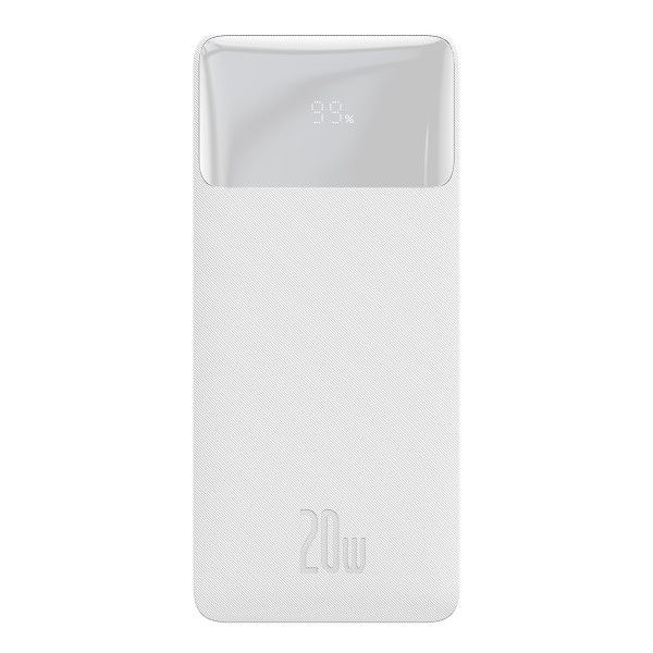 Powerbank Baseus Bipow 20000mAh, Input:5V/2A/3A,9V/2A(microUSB,Type-C), Output:5V/3A,9V/2A,12V/1.5A(2хUSB),Q40,plastic,White A79EDCA0D467 фото