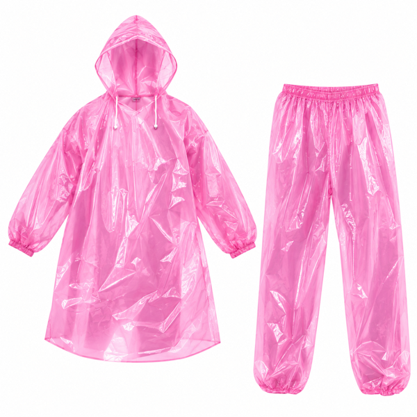 Дощовик Raincoat Set комплект плащ і брюки, рожевий eve1925 фото