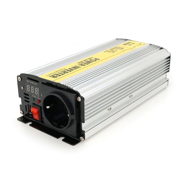 Инвертор напряжения RITAR RSC-500, 12V/220V, 500W с правильной синусоидой, 1xShuko, 1xUSB, клеммные провода, BOX, Q20 53CD4F295900 фото