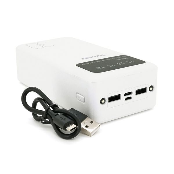 PowerBank Bunsey BY-12 30000mAh, Input:MicroUSB+Type-C, Output:2USB/Type-C, QC22.5W/PD20W, White 3F6903EDCCDF фото