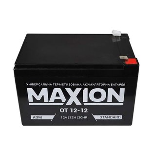 Акумуляторна батарея MAXION AGM OT 12-12 12V 12Ah ( 151 х 98 х 100 ), Q4 B78EC872462C фото