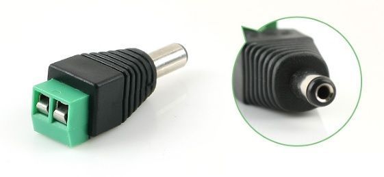 Разъем для подключения питания DC-M (D 5,5x2,1(2,5мм)) с клеммами под кабель (Black Plug), Q100 2000000068473YT фото