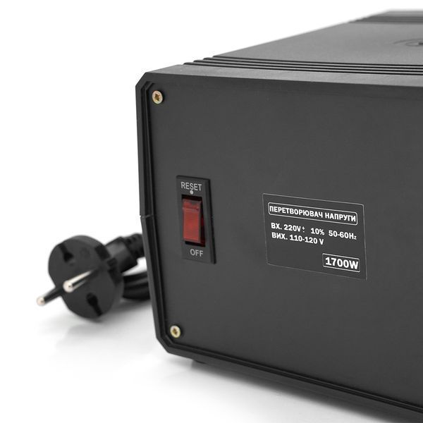 Преобразователь напряжения понижающий MERLION PN-1700, Input 220 V/Output 110V, 1700W, трансформаторный, упаковка полиэтилен 2000000325552YT фото