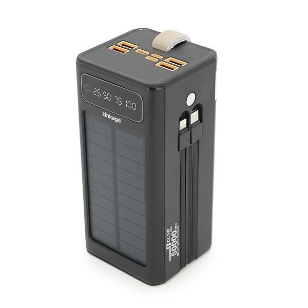 Power bank Linkage 50000mAh солнечная зарядка 22.5W черный 2880000445470YT фото