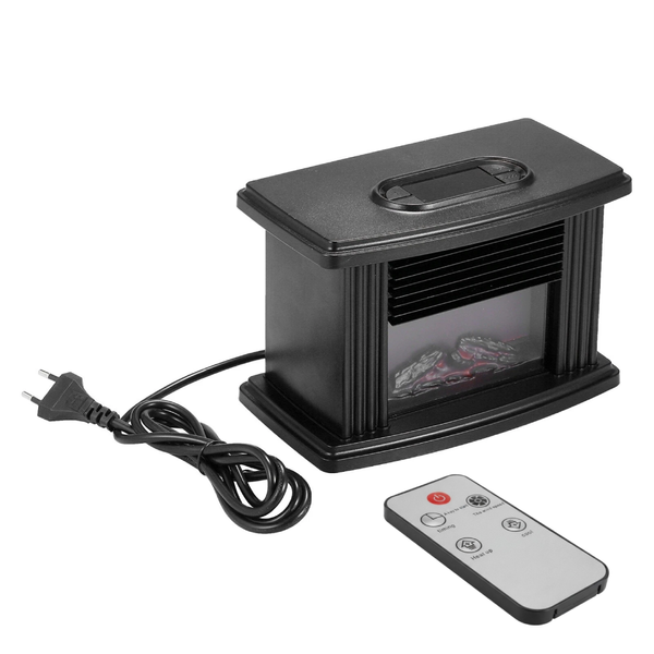 Тепловентилятор Flame Heater 1000 Вт з ефектом полум'я та пультом ДК eve1932 фото