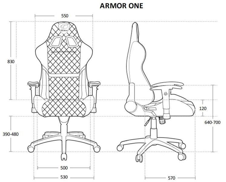 Крісло ігрове ARMOR One X, темно-зелений колір 1603988EDG фото