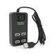 Хаб USB 2.0 4 порта, Black, 480Mbts питание от USB, с выключателем, Blister Q100 2000000086477YT фото 1