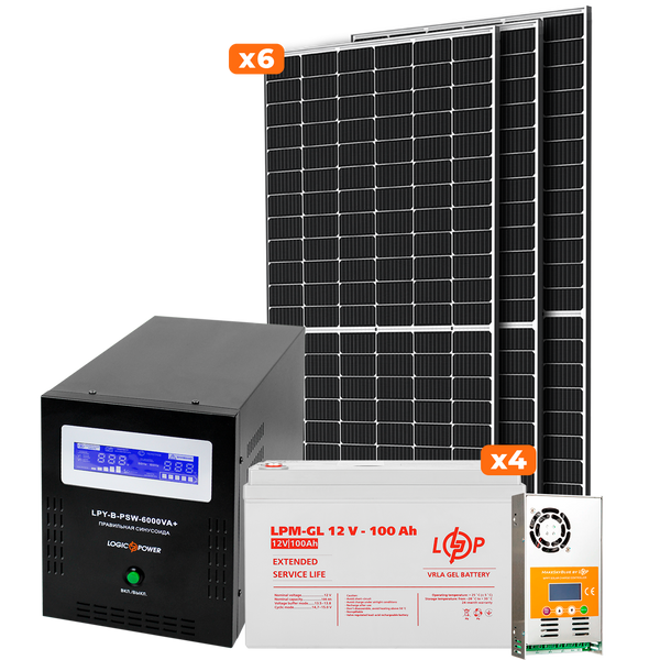 Сонячна електростанція (СЕС) Стандарт (без комплектуючих) 4kW АКБ 4.8kWh Gel 100 Ah 3D11F2A7DA9E фото
