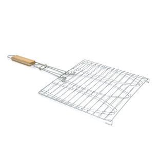 Решетка-гриль для рыбы, двойная, 28х28 cm, нержавеющая сталь 2000000343174YT фото