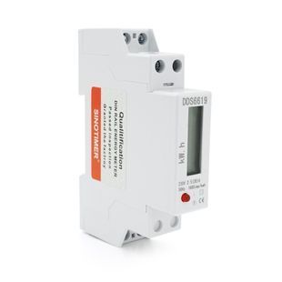 Однофазный электронный счетчик Sinotimer 1P 220V 30A на DIN-рейку 18x65x90mm 2000000365916YT фото