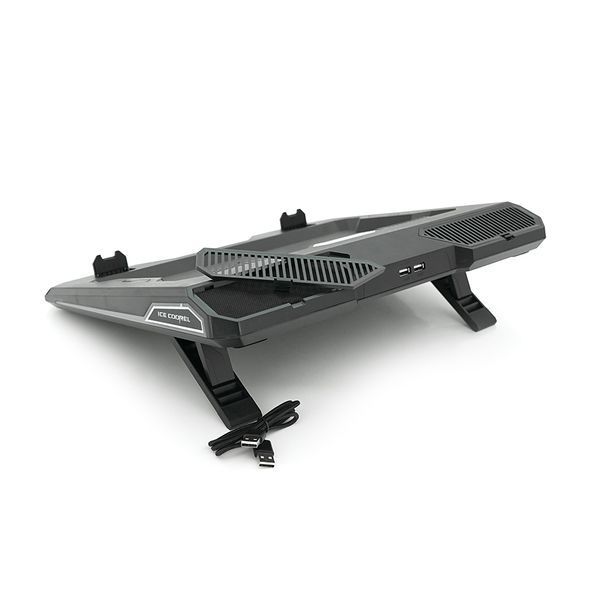 Подставка под ноутбук IceCoorel A3, 10-15.6", 2*60mm 2800&plusmn;10% RPM, корпус пластик, 2xUSB2.0 + LCD + speed controllers, 400x350x45mm, Black, Box, Q10 2000000356754YT фото