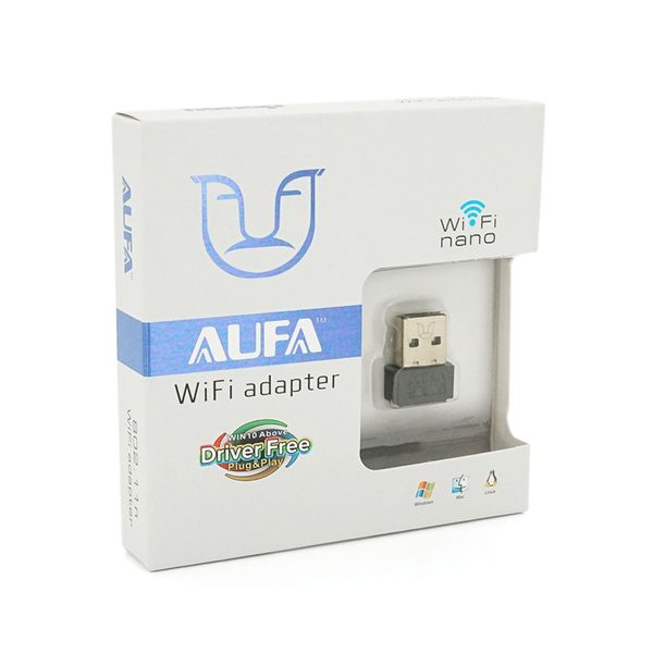 Беспроводной сетевой адаптер Wi-Fi-USB AUFA AF-150, 802.11bgn, 150Mbps, 2.4 GHz, WIN7/8/10/11/MAC/LINUX, Blister 7F5BDC9C68BC фото