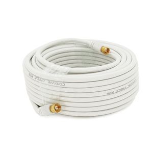 Патчкорд коаксіальний RG6 TV-50WH gold connector RG59 15m 2000000337234YT фото