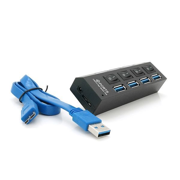 Хаб USB 3.0, 4 порта, с переключателями, поддержка до 1TB, Пакет 2000000086446YT фото