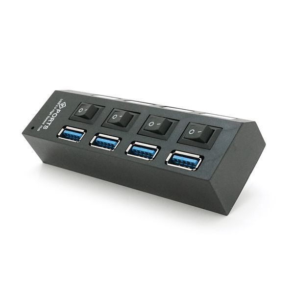 Хаб USB 3.0, 4 порта, с переключателями, поддержка до 1TB, Пакет 2000000086446YT фото