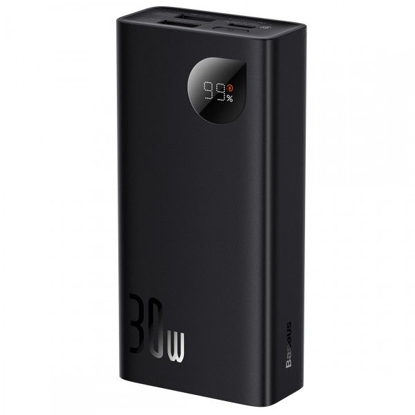 PowerBank Baseus Adaman2 Digital Display Fast Charge 10000mAh 30W, 2*USB+Type-C, PD3.0, QC3.0, Black, Q40 E9B4F99A68A0 фото