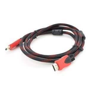 Кабель Merlion HDMI-HDMI 20m v1.4 OD-7.4mm 2 фільтри оплетка круглий Black/RED коннектор RED/Black (Пакет) Q27 2000000082806YT фото