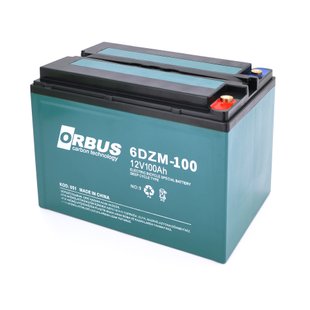 Аккумуляторная батарея ORBUS 6-DZM-100 12V 100 Ah (REAL 65Ah ) (215 x 140 x 165) 16,5kg Q2/48 AFD82D876E7D фото