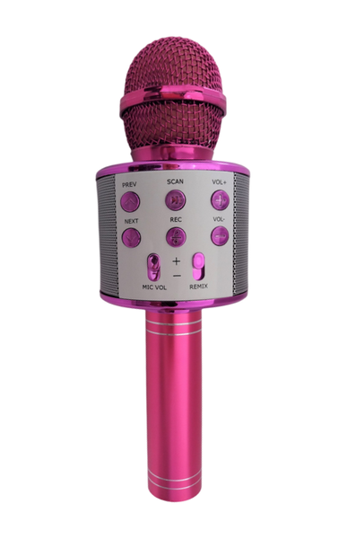 Безпровідний караоке-мікрофон Wster WS-858 з Bluetooth і динаміком &mdash; рожевий eve1087 фото