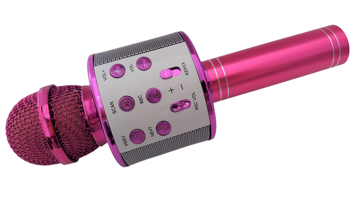 Безпровідний караоке-мікрофон Wster WS-858 з Bluetooth і динаміком &mdash; рожевий eve1087 фото